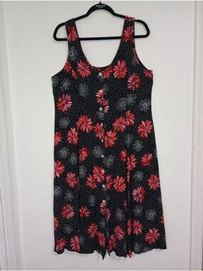 Floral Sleeveless Button-Up Midi Dress By Olivia James Size L